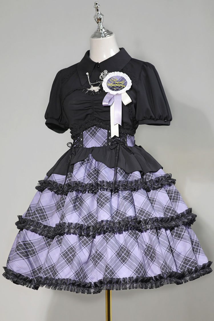 Margaret Plaid Print Sleeveless Sweet Dress - 4 Options