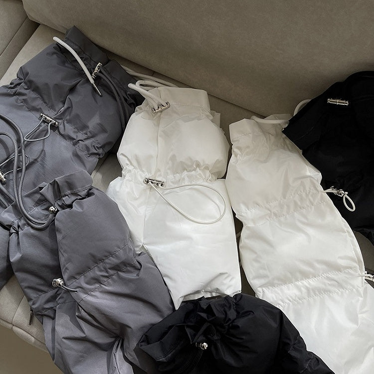 Black Drawstring Leg Warmers Thicken Version