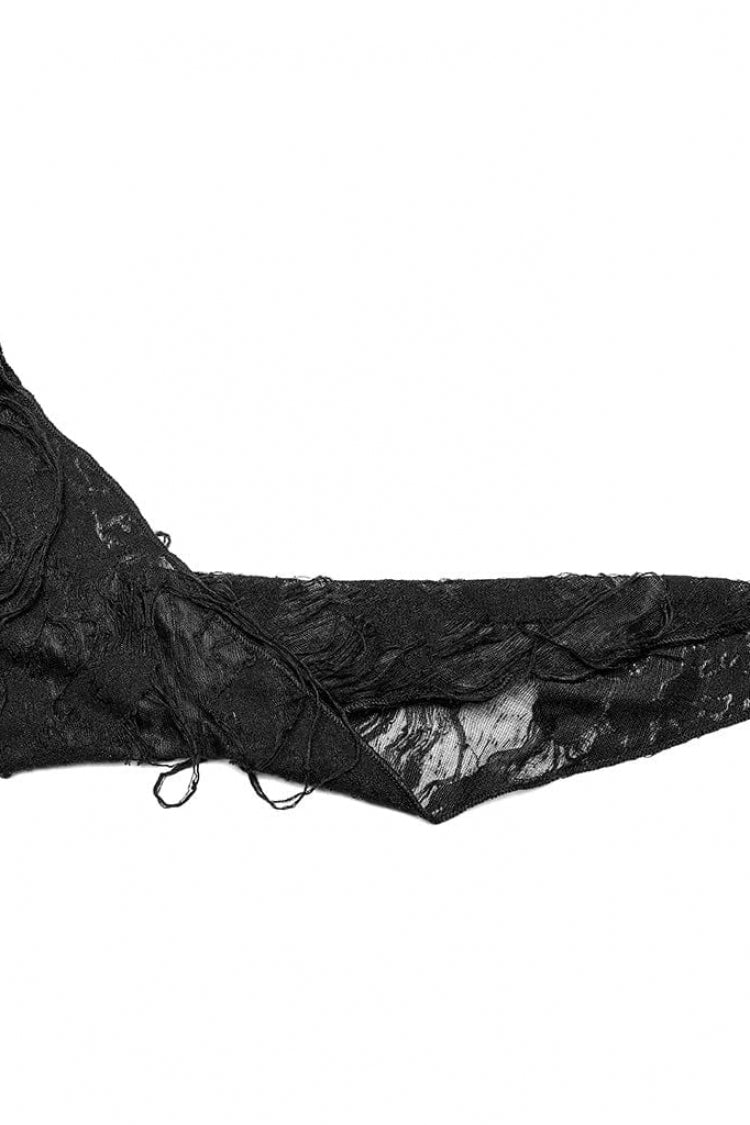 Ripped Knit Hooded Gothic Coat for Women
