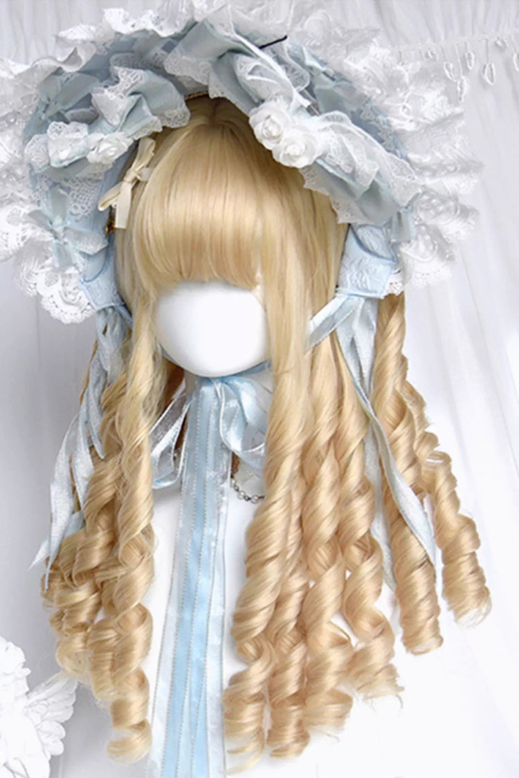 Elegant Mid-Length Curly Roman Palace Wig in 3 Shades - Curio Cottage