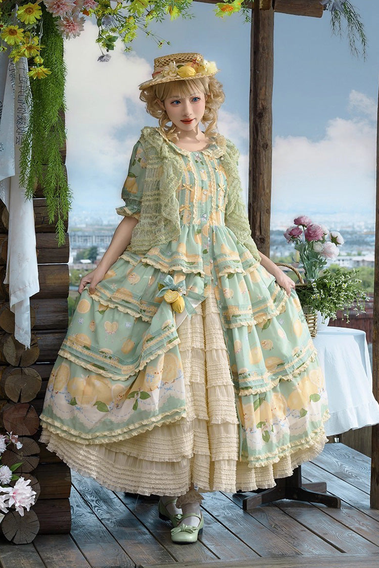 Lemon Chicken Multi-Layered Ruffle Sweet Lolita Petticoat