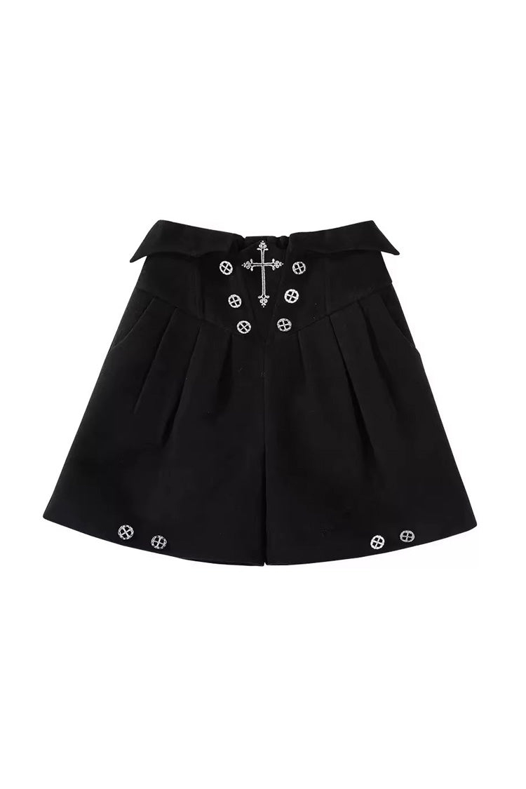 Embroidered Ouji Cloak and Shorts Set for Gothic Style