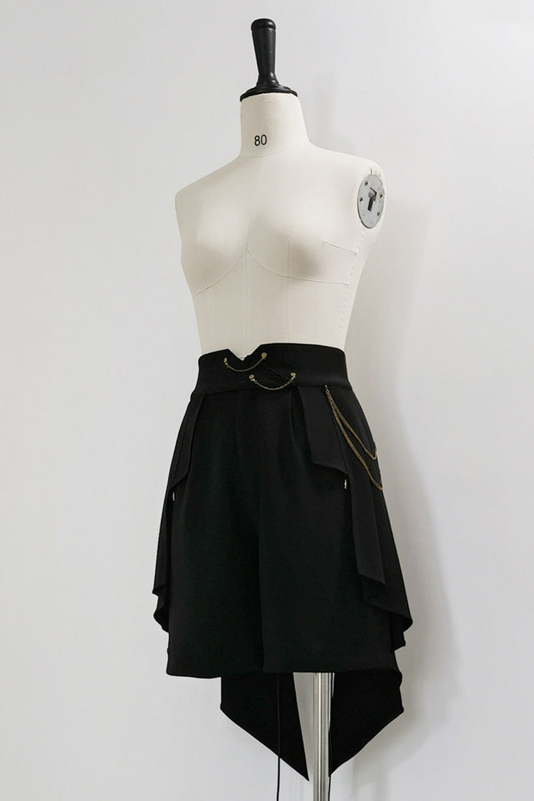 Noir Round Collar Long Sleeve Asymmetric Vintage Knight Prince Set - Will of the Rose