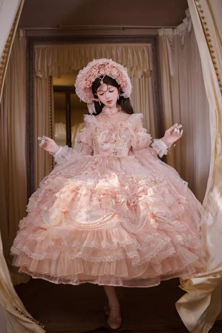 Runaway Princess Plus Size JSK with Hanayome Print & Pearls