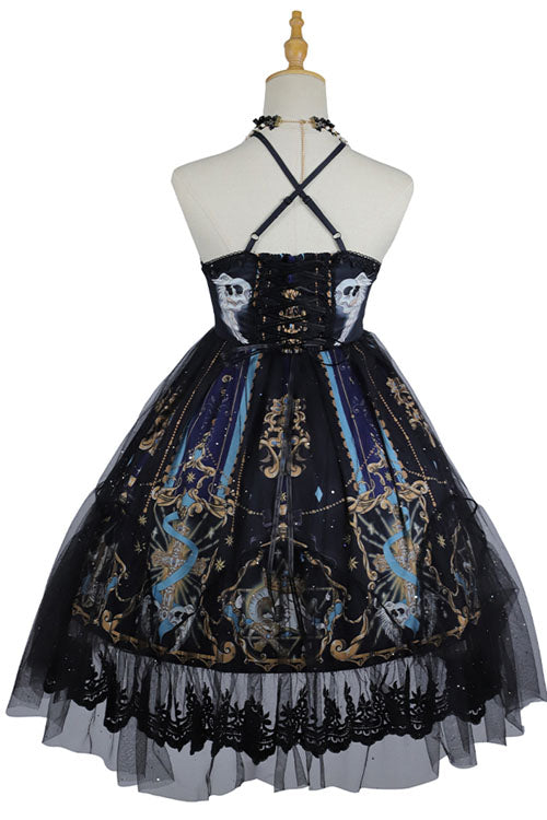 Gothic Lace Ruffle Strapless Lolita JSK Dress