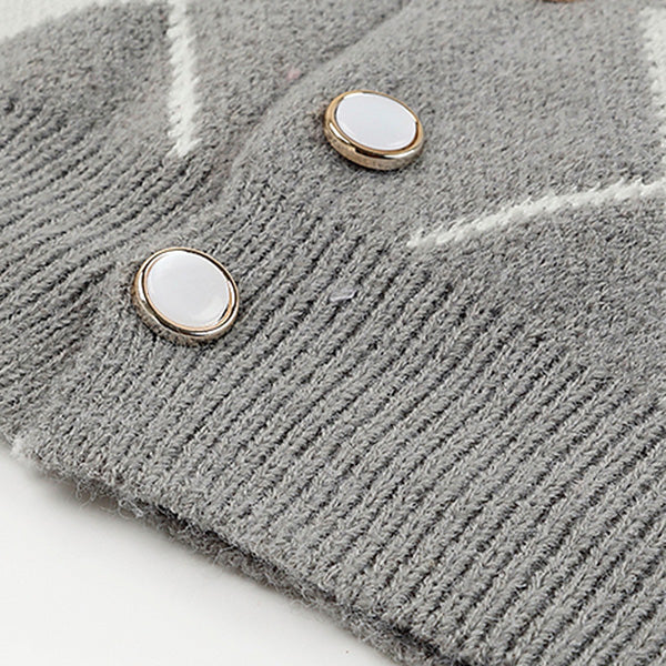 Coffee Argyle Cardigan