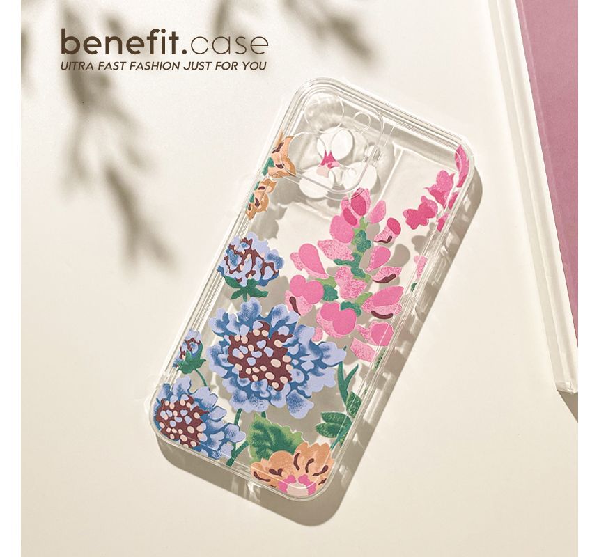 Case Phone Flower Transparent