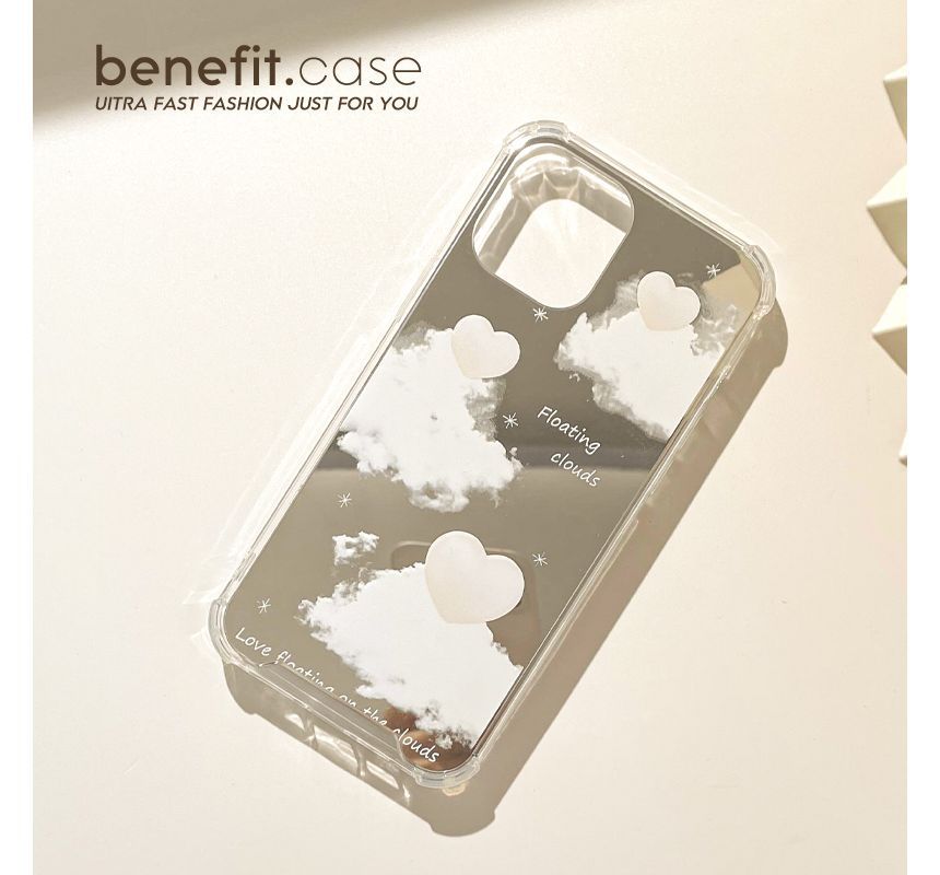 Heart Cloud Mirrored Phone Case