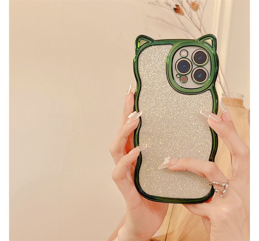 Case Phone Ear Cat Transparent