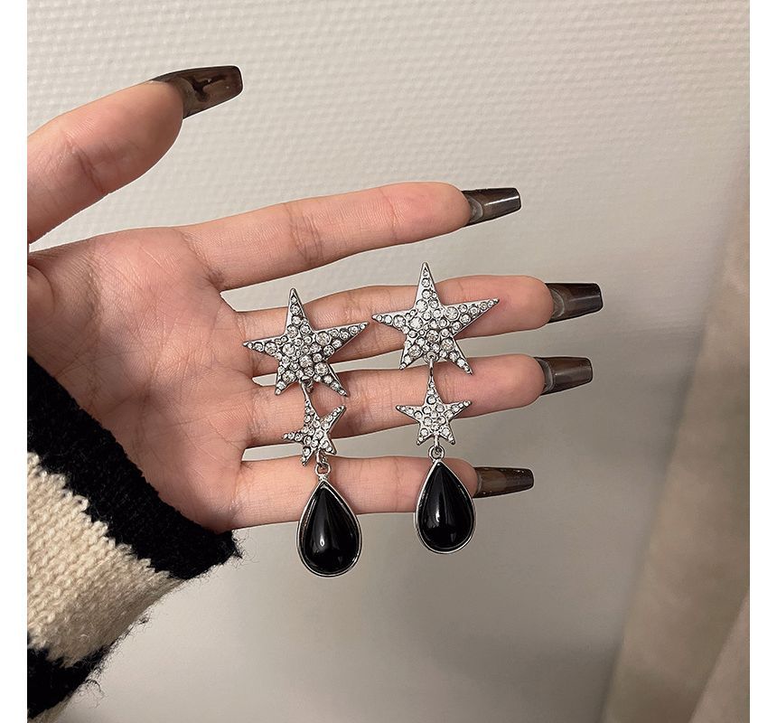 Drop Earring Star Rhinestone