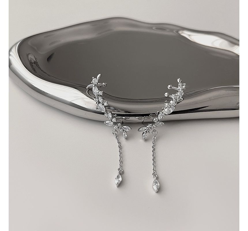 Rhinestone Earring Cuff Ear Drop with