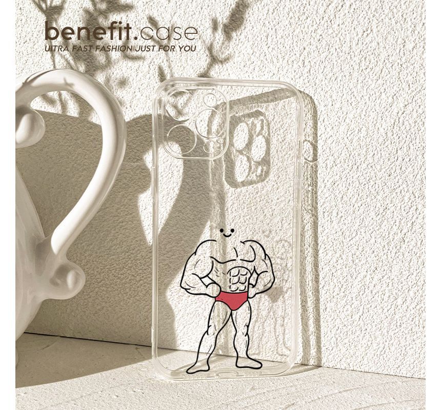 Case Man Transparent Phone Muscle