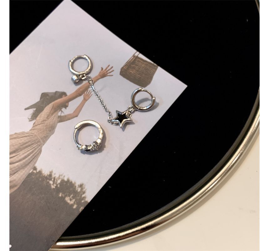 3: of Star Earring Alloy designs) (various Set Glaze