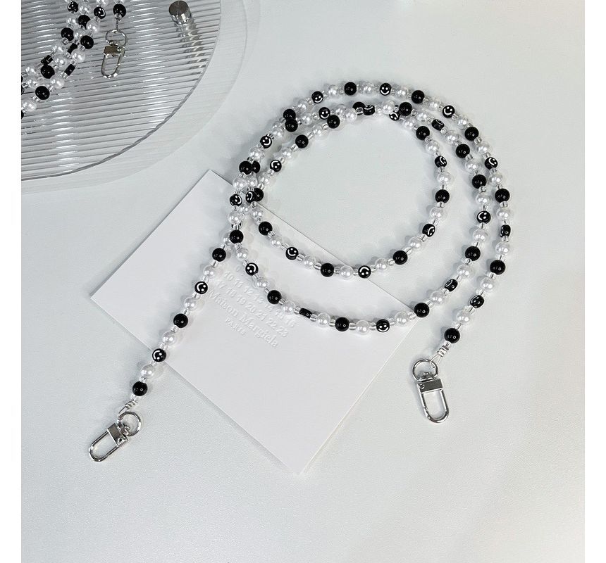 Strap Faux Phone Pearl Smiley