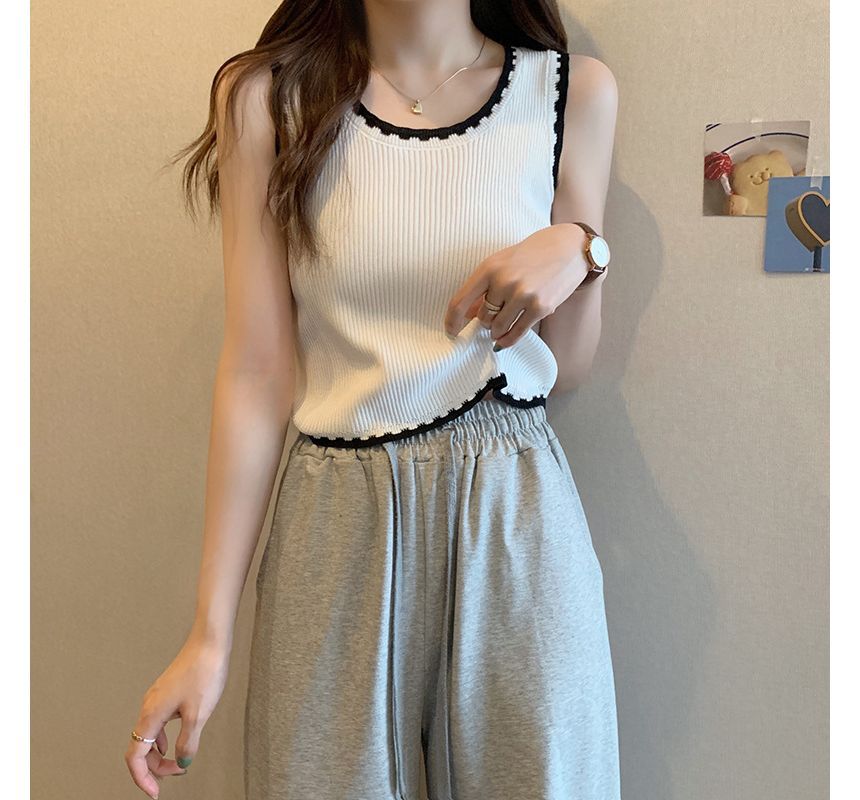 Contrast Tank Top Trim