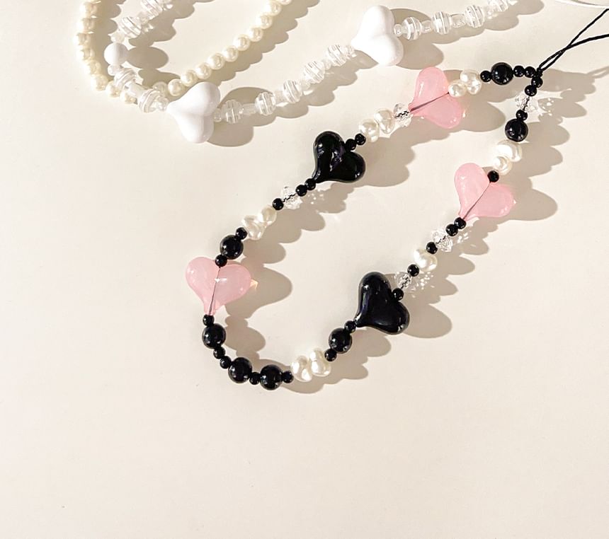 Heart Bead Strap Phone