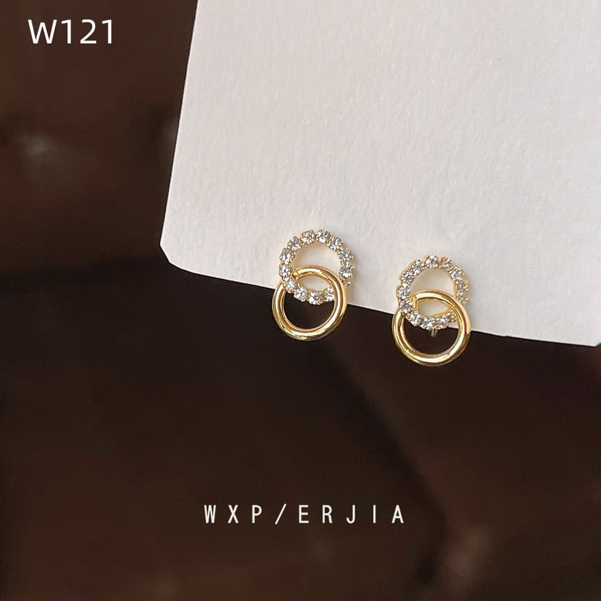 Hoop Cuff Rhinestone Ear Alloy