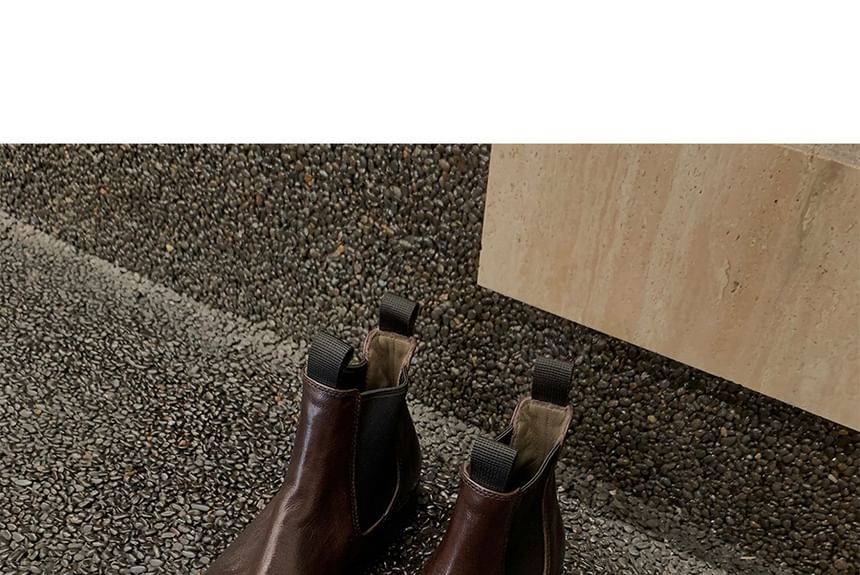 Boots Faux Short Leather Chelsea