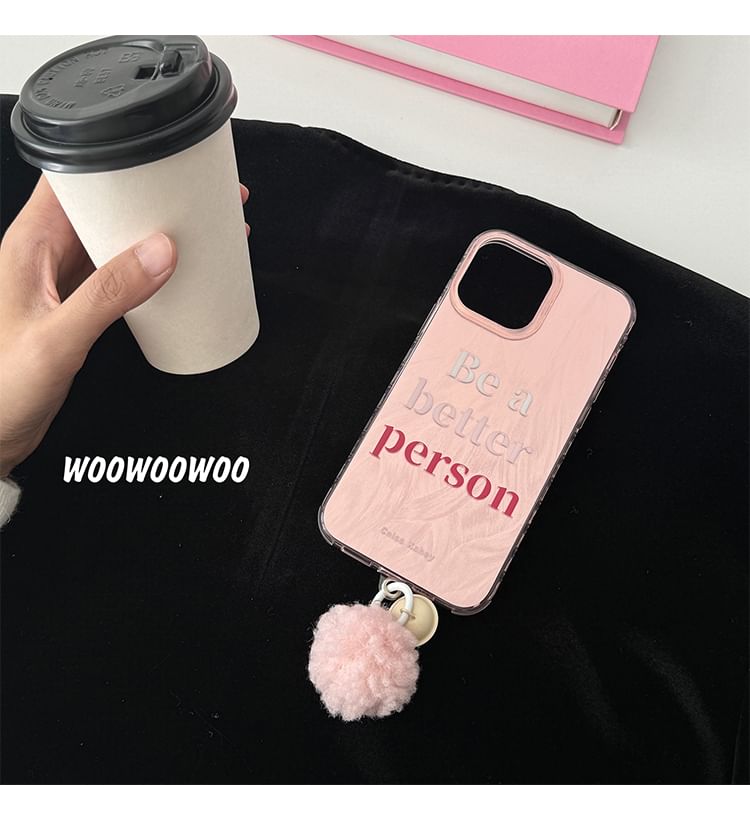 Lettering Case Bell Phone Pom