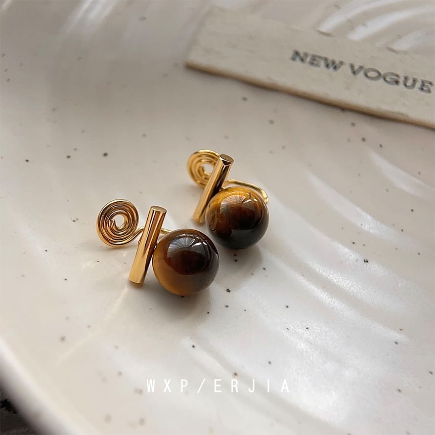 Faux Gemstone Ear Cuff Alloy Bead