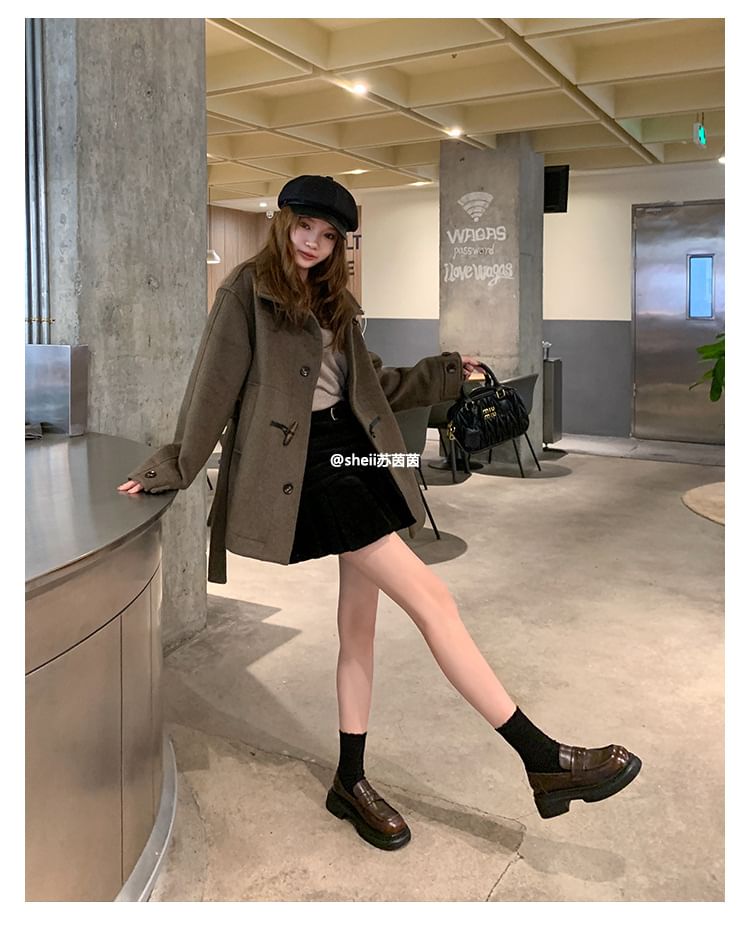 Loafers Chunky Platform Faux Leather Heel