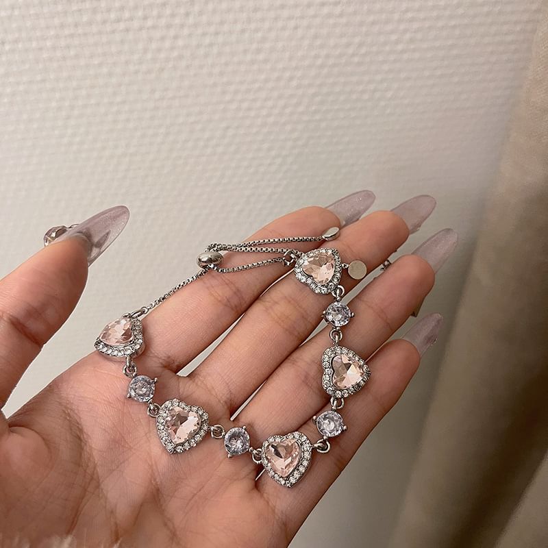 Heart Rhinestone Bracelet