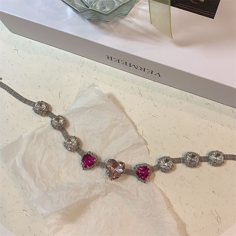 Heart Choker Rhinestone