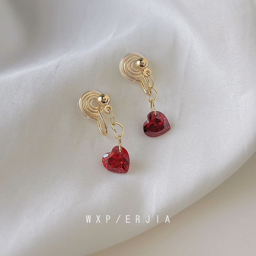 Earring Heart Drop