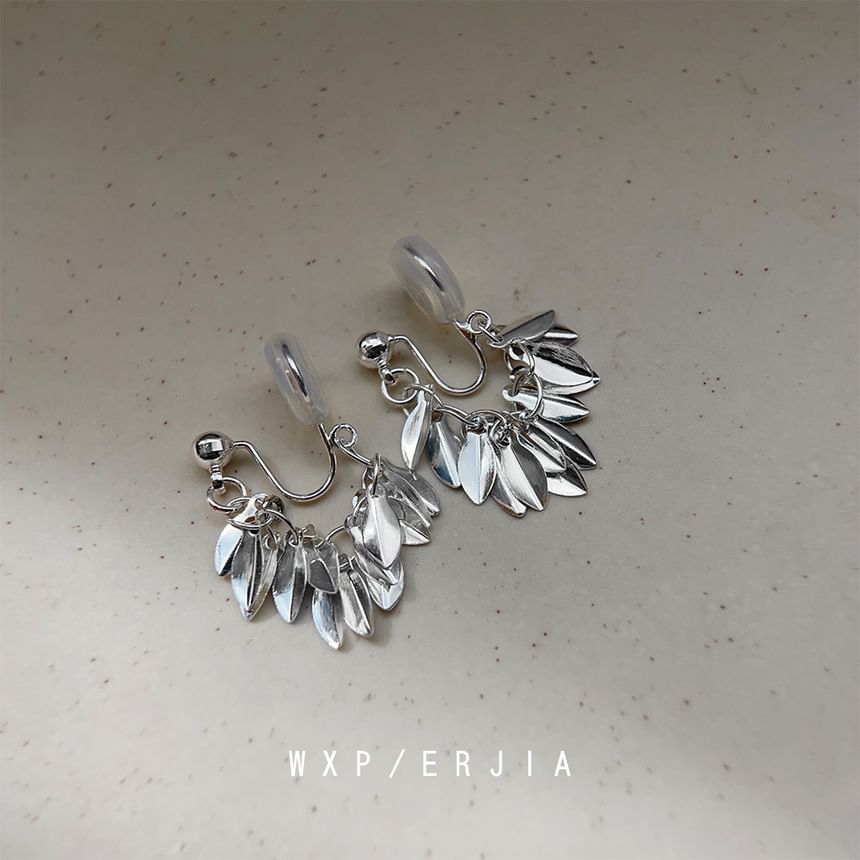 Earring Leaf Alloy Chandelier