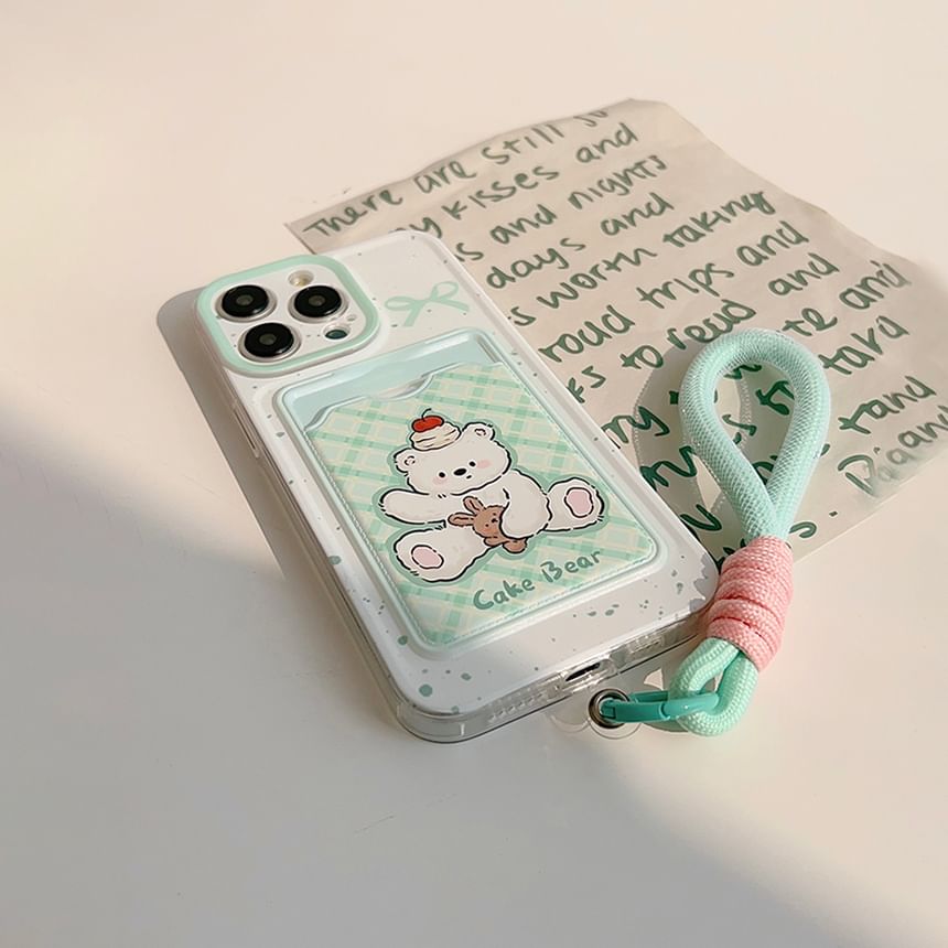 Phone Case Bear Holder Card
