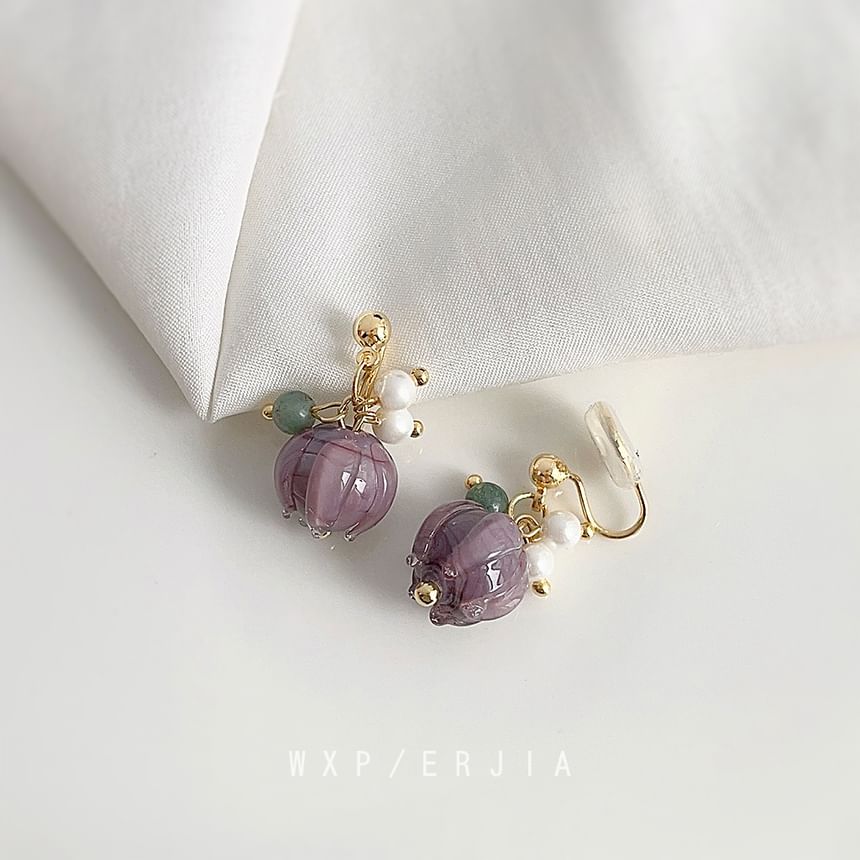 Ear Faux Cuff Gemstone Pearl Alloy