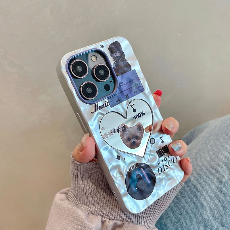 Heart Cat Phone Mirrored Case