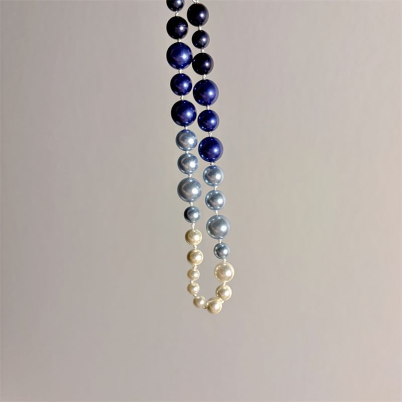 Faux Pearl Necklace Beaded