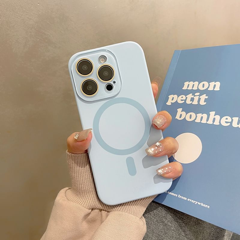 Magnetic with Plain Phone (Compatible MagSafe) Case