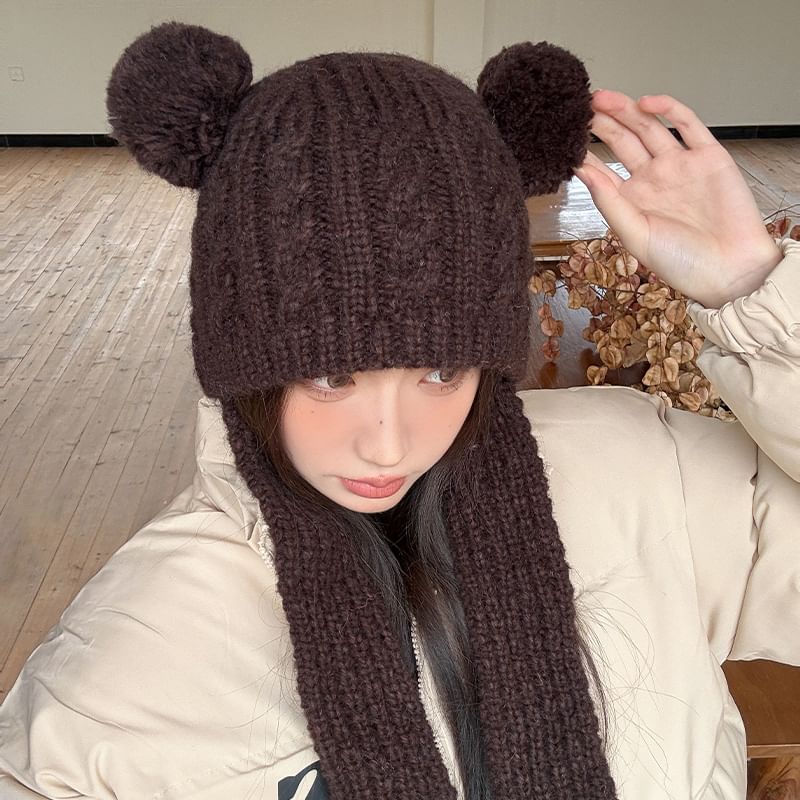 Bear Knit Ear Beanie