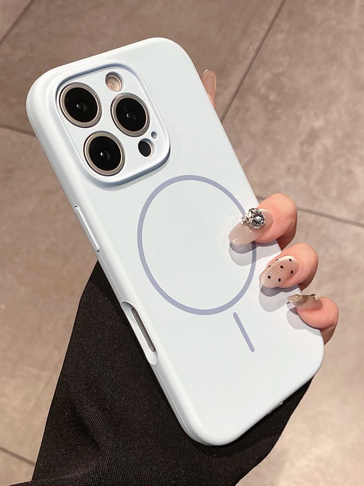 Plain (Compatible MagSafe) Magnetic with Case Phone