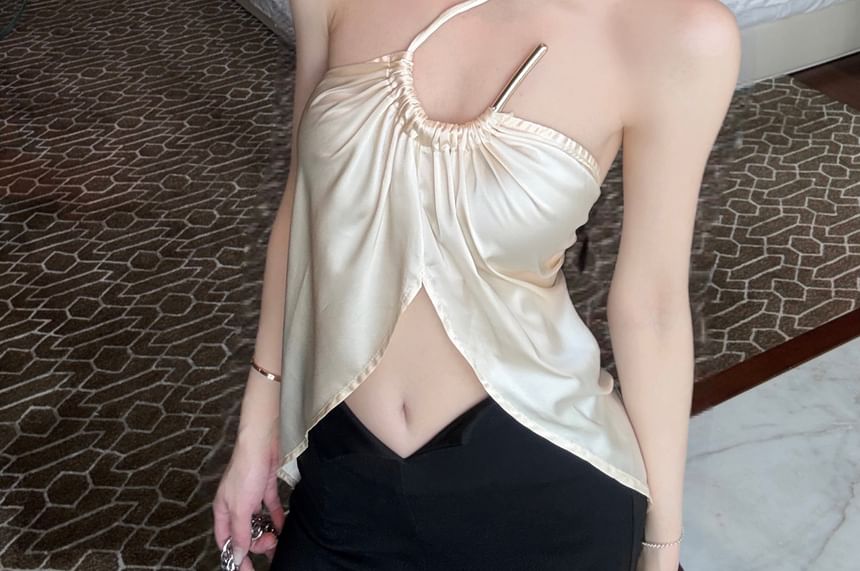 Halter Plain Top Asymmetrical
