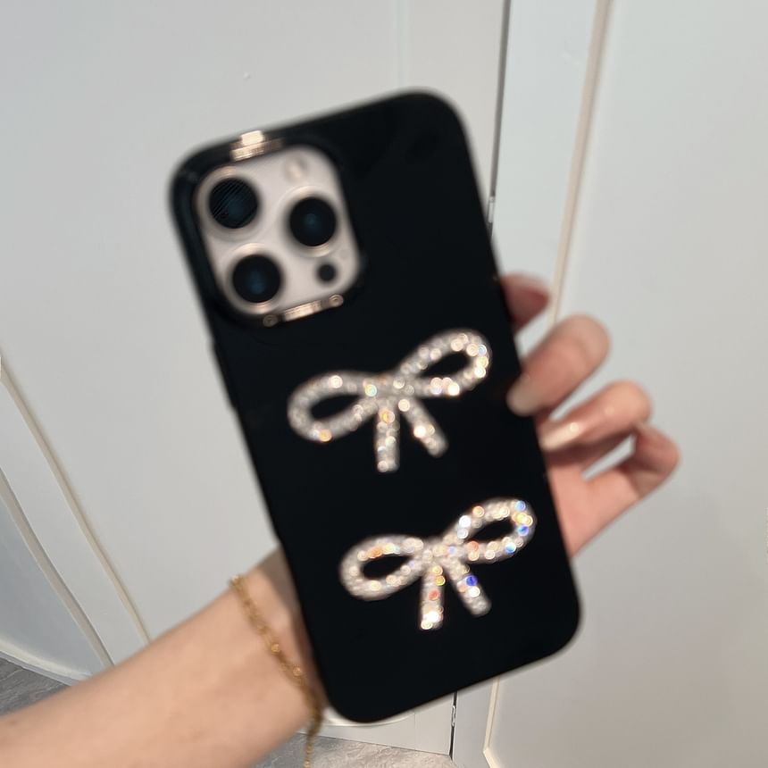 Rhinestone Bow Case Phone