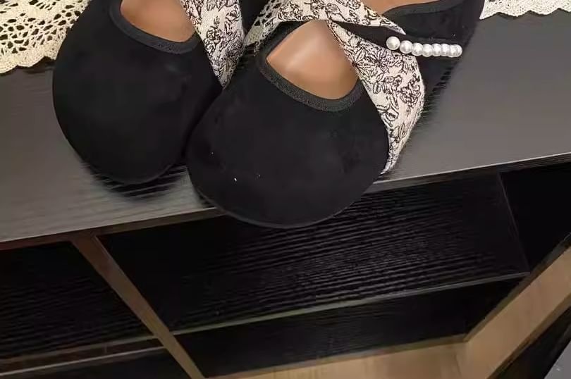 Mary Faux Mules Panel Pearl Jane Floral Print