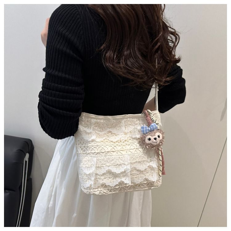 Panel Lace Shoulder Bag