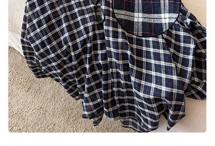 Classic Plaid Button-Down Shirt with Long Sleeves, Casual Tailored Fit