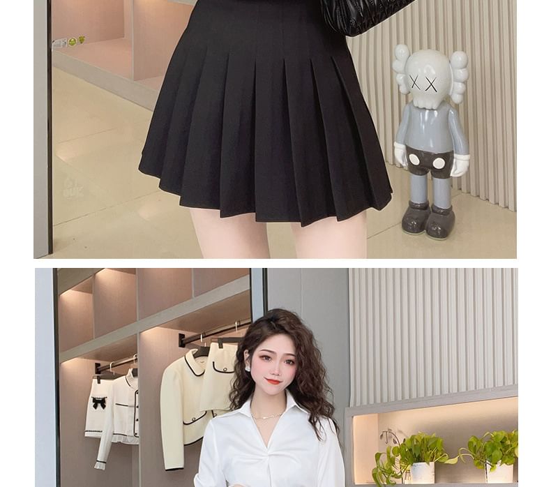 Long Sleeve Twisted Solid Shirt