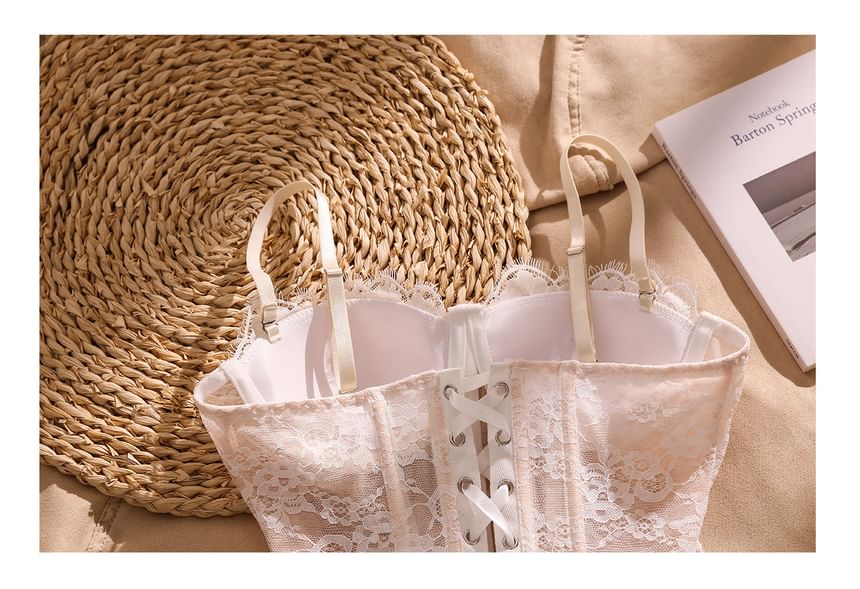 Lace Strappy Bustier Top