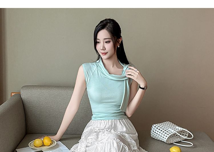 Elastic Waist Plain Ruffle Tiered Slit Panel Lace Maxi A-Line Skirt