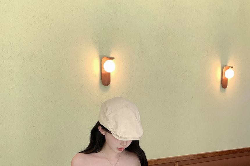 Long-Sleeve Off-Shoulder Sheer Tie-Front Blouse