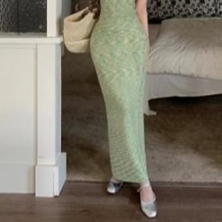 Knit Skirt Pencil Melange Rise Camisole High / Top Maxi