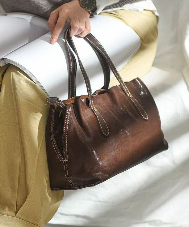 Style Leather Large Bags Capacity Women Shoulder