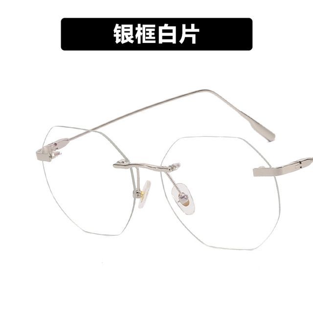 Filtering Rimless Light Blue Glasses