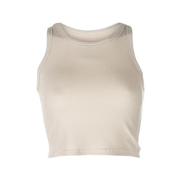 Tank Plain Cropped Top