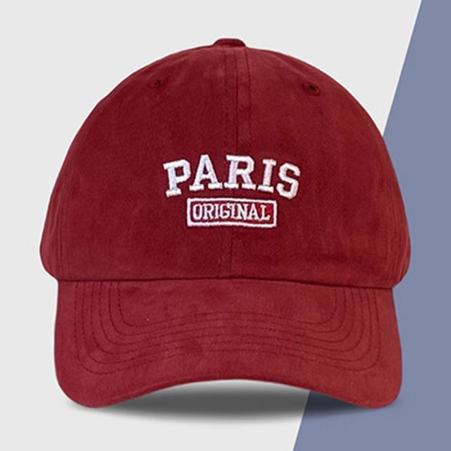 Lettering Cap Baseball Embroidered
